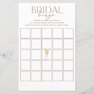 Pearls And Prosecco Bridal Shower Bingo Game