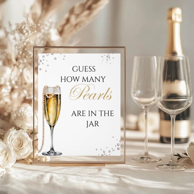 Pearls and Prosecco Bridal Shower, Bridal Brunch Acrylic Sign (Creator Uploaded)