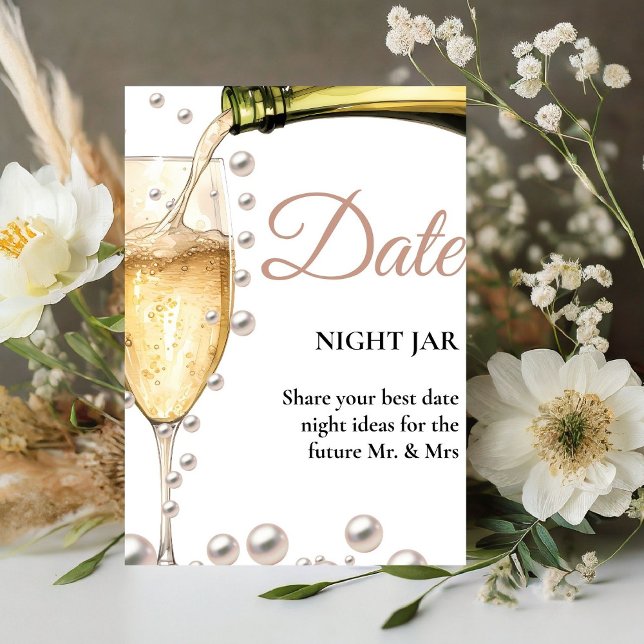 Pearls And Prosecco Bridal Shower Date Ideas Sign (Creator Uploaded)