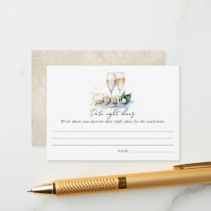 Pearls and Prosecco Bridal Shower Date Night Ideas Enclosure Card