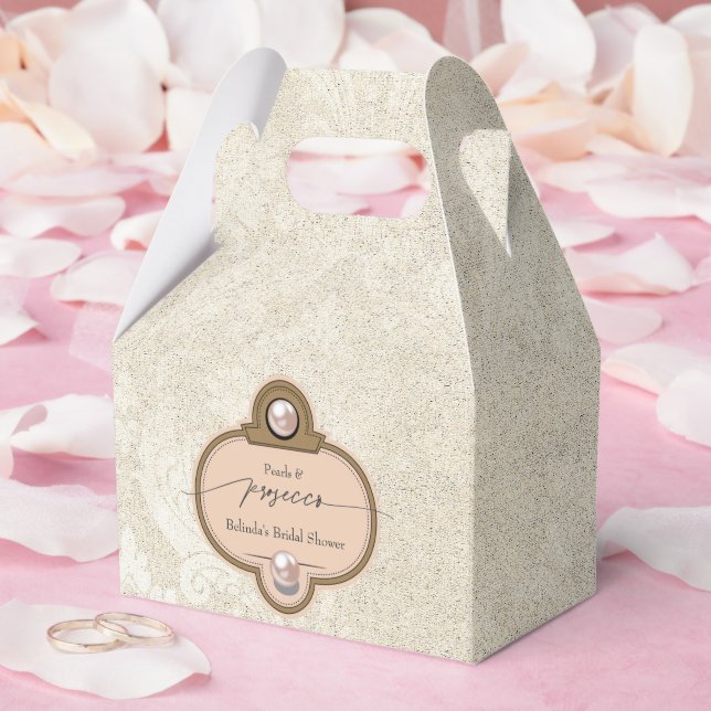 Pearls and Prosecco Bridal Shower Favour Box (Wedding)