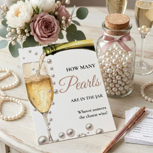 Pearls And Prosecco Bridal Shower How many Pearls  Poster