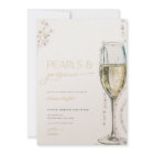 Pearls and Prosecco Bridal Shower Invitation 