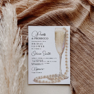Pearls and Prosecco Bridal Shower Invitation