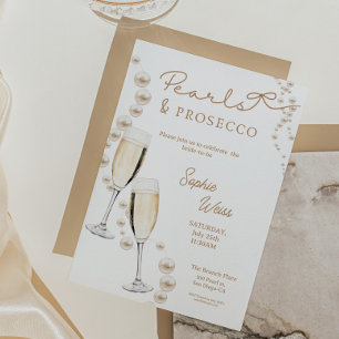 Pearls and Prosecco Bridal Shower Invite