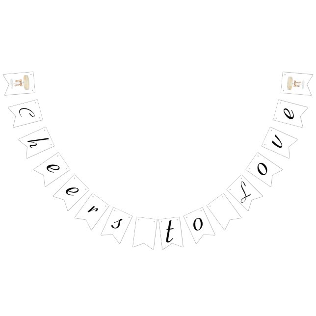 Pearls and Prosecco bridal shower love Bunting (All)