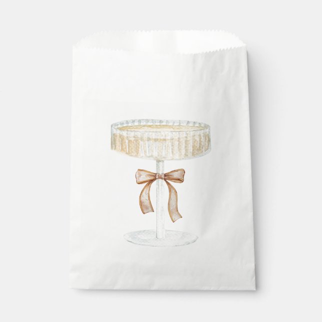 Pearls and Prosecco bridal shower love  Favour Bags (Front)