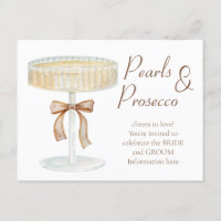 Pearls and Prosecco bridal shower love invitation
