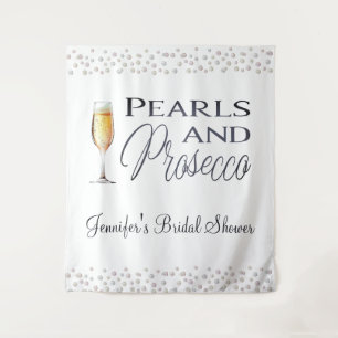 Pearls and Prosecco Bridal Shower Party Tapestry