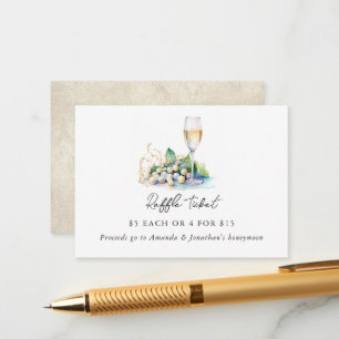 Pearls and Prosecco Bridal Shower Raffle Ticket Enclosure Card