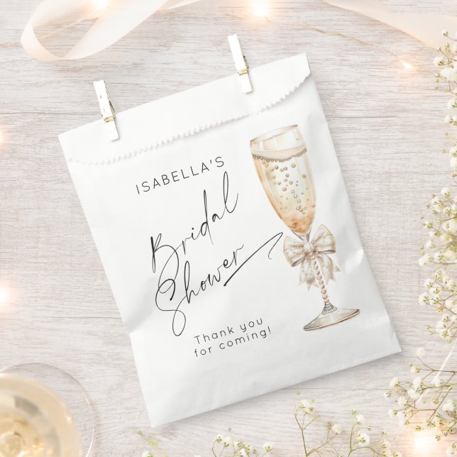 Pearls and Prosecco Bridal Shower Thank you Favour Bags (Clipped)
