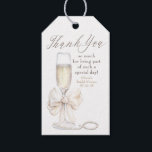Pearls and Prosecco Bridal Shower Thank You Gift Tags<br><div class="desc">Say thank you in timeless style with these elegant bridal shower favour tags — adorned with a creamy satin bow and a sparkling glass of prosecco,  they strike the perfect balance of romance,  charm,  and bubbly fun.</div>