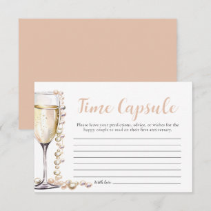 Pearls and Prosecco Bridal Shower Time Capsule Enclosure Card