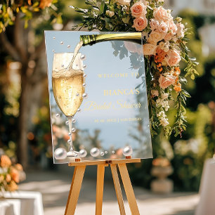 Pearls and Prosecco bridal shower Welcome sign