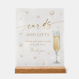 Pearls and Prosecco Cards and Gifts Acrylic Sign