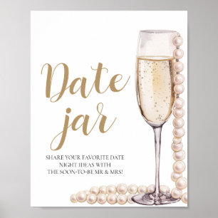 Pearls and Prosecco Date Night Ideas Date Jar Sign