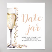 Pearls and Prosecco Date Night Ideas Date Jar Sign