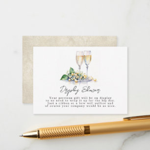Pearls and Prosecco Display Shower Enclosure Card
