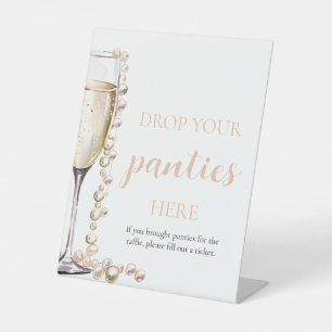 Pearls and Prosecco Drop Your Panties Game Sign