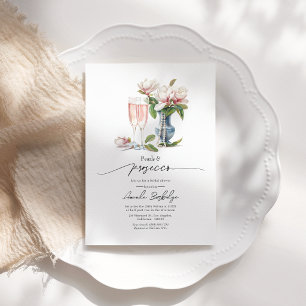 Pearls and Prosecco Elegant Bridal Shower Invitation