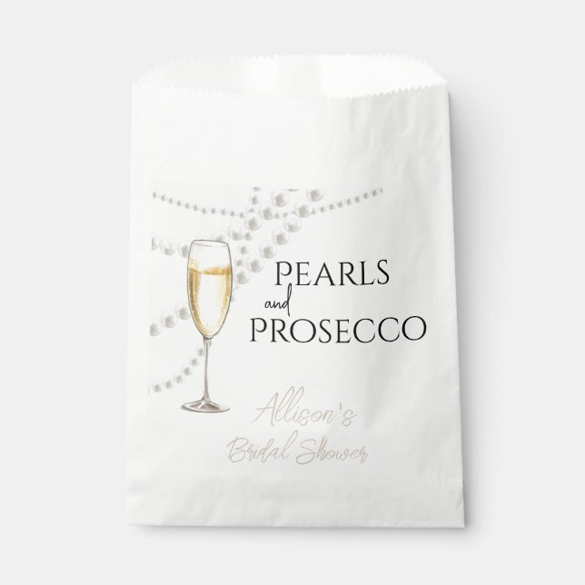 Pearls and Prosecco Favour Bags (Front)