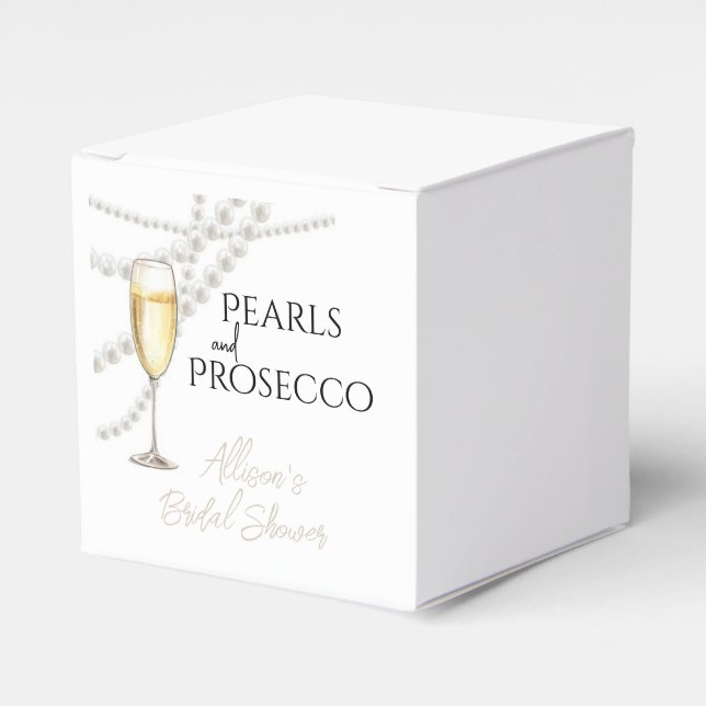 Pearls and Prosecco Favour Box (Front Side)