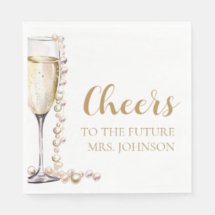 Pearls and Prosecco Future Mrs Bridal Shower Napkin
