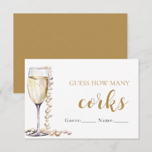 Pearls and Prosecco Guess How Many Corks Game Invitation