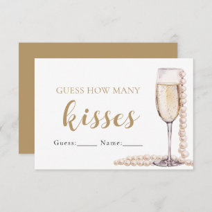 Pearls and Prosecco Guess How Many Kisses Game Invitation