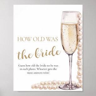 Pearls and Prosecco How Old was the Bride Game Poster