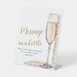 Pearls and Prosecco Message In A Bottle Sign Game