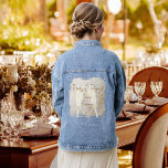 Pearls and Prosecco Modern Elegant Bridesmaid Denim Jacket<br><div class="desc">Elegant,  modern,  unique and enchanting Pearls & Prosecco design,  a romantic style for your Bridal Shower and bridesmaid gifts.</div>