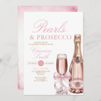 Pearls and Prosecco Necklace Bow Bridal Shower