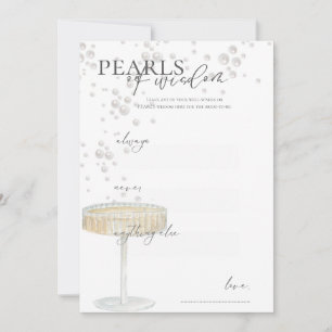 Pearls and Prosecco Pearls of Wisdom Bridal Advice Invitation