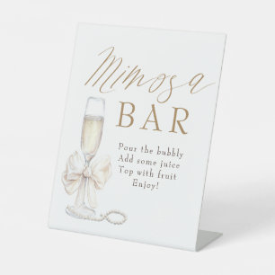 Pearls and Prosecco Vintage Mimosa Bar Sign