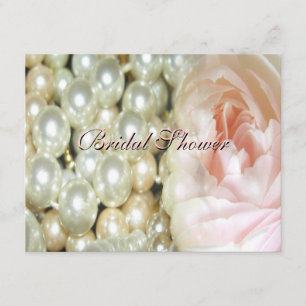 Pearls and Roses Bridal Shower Invitation