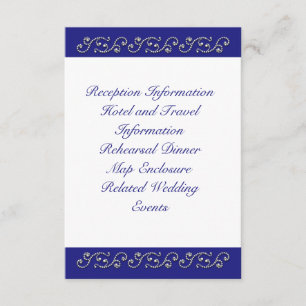 Pearls and Sapphire Blue Enclosure Card