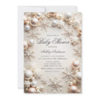 Pearls and Snowflakes Baby Shower