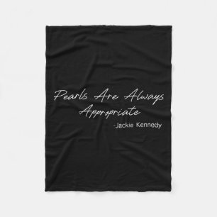 Pearls Are Always Appropriate Fleece Blanket