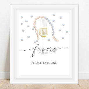 Pearls beads - bridal favours please take one  poster