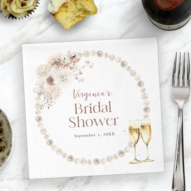 Pearls Bridal Shower Napkin (Pearls Bridal Shower Napkins
)