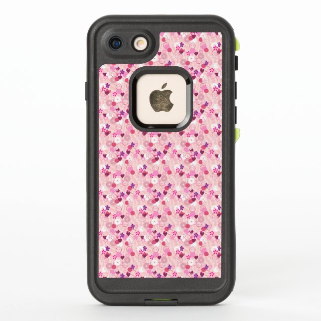 Pearls, Flowers, & Pink LifeProof iPhone Case (Back)