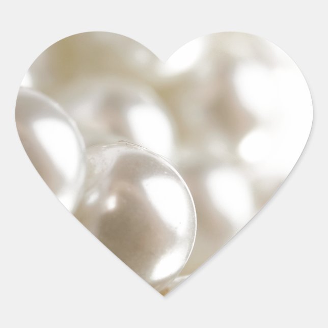 Pearls Heart Sticker (Front)