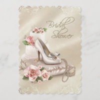 Pearls High Heel Shoe Bridal Shower