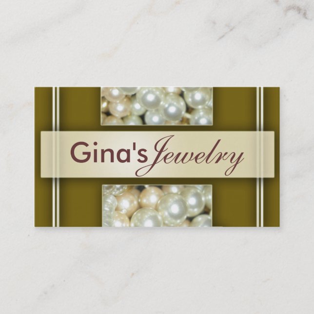 Pearls Jewellery Business Cards (Front)
