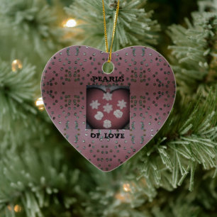 Pearls Of Love Ceramic Tree Decoration