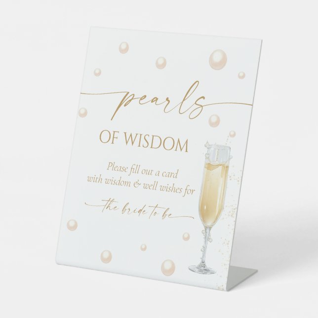 Pearls of Wisdom Advice  Pedestal Sign (Front)