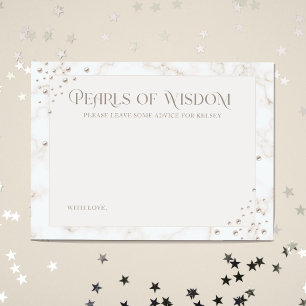 Pearls of Wisdom Bridal Shower Advice Enclosure Card