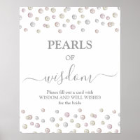 Pearls of wisdom Bridal Shower sign