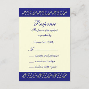 Pearls, Off White and Sapphire Blue RSVP